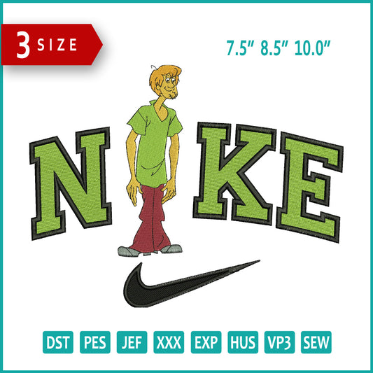 Nike Shaggy Rogers Embroidery Design Files - 3 Size's