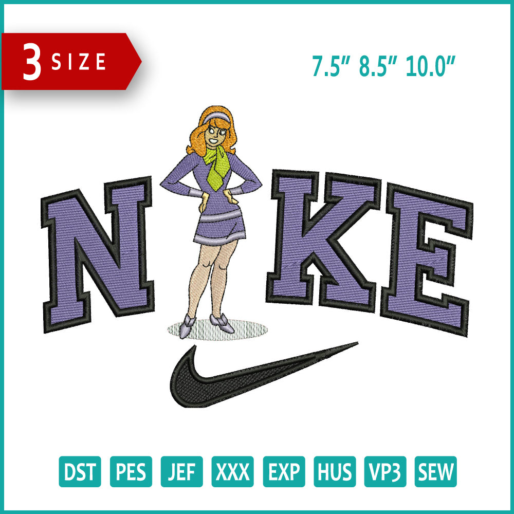 Nike Daphne Blake Embroidery Design Files - 3 Size's