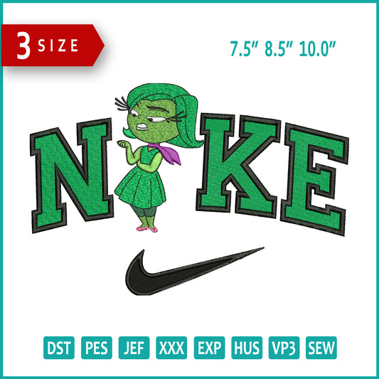 Nike Disgust Embroidery Design Files - 3 Size's