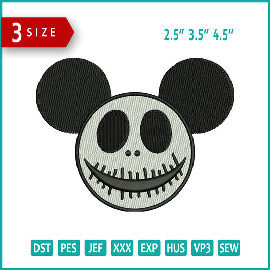 Archivos de bordado de Jack Mickey Mouse - 3 tamaños