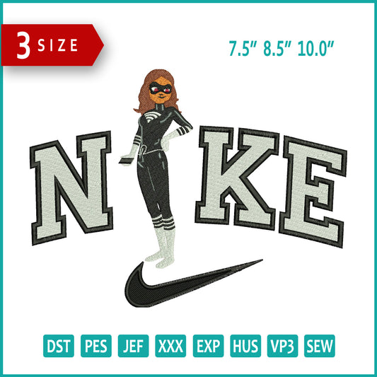 Nike Lady Wifi Embroidery Design Files - 3 Size's