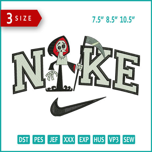 Nike Grim Reaper Embroidery Design Files - 3 Size's