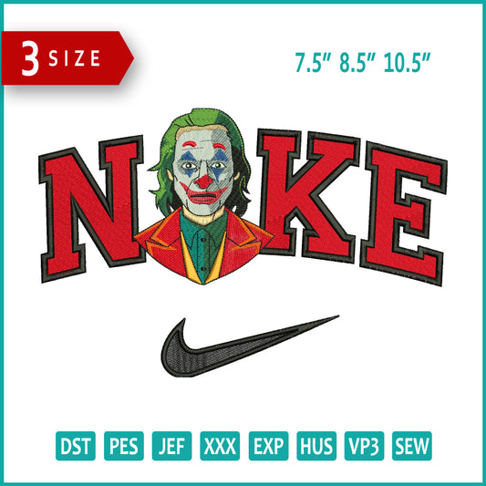 NIke Joker v2 Embroidery Design Files - 3 Size's