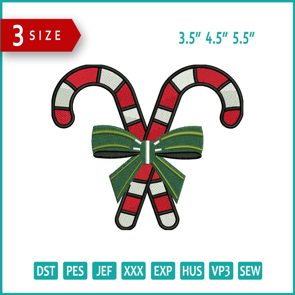 Christmas Candy v2 Embroidery Design Files - 3 Size's