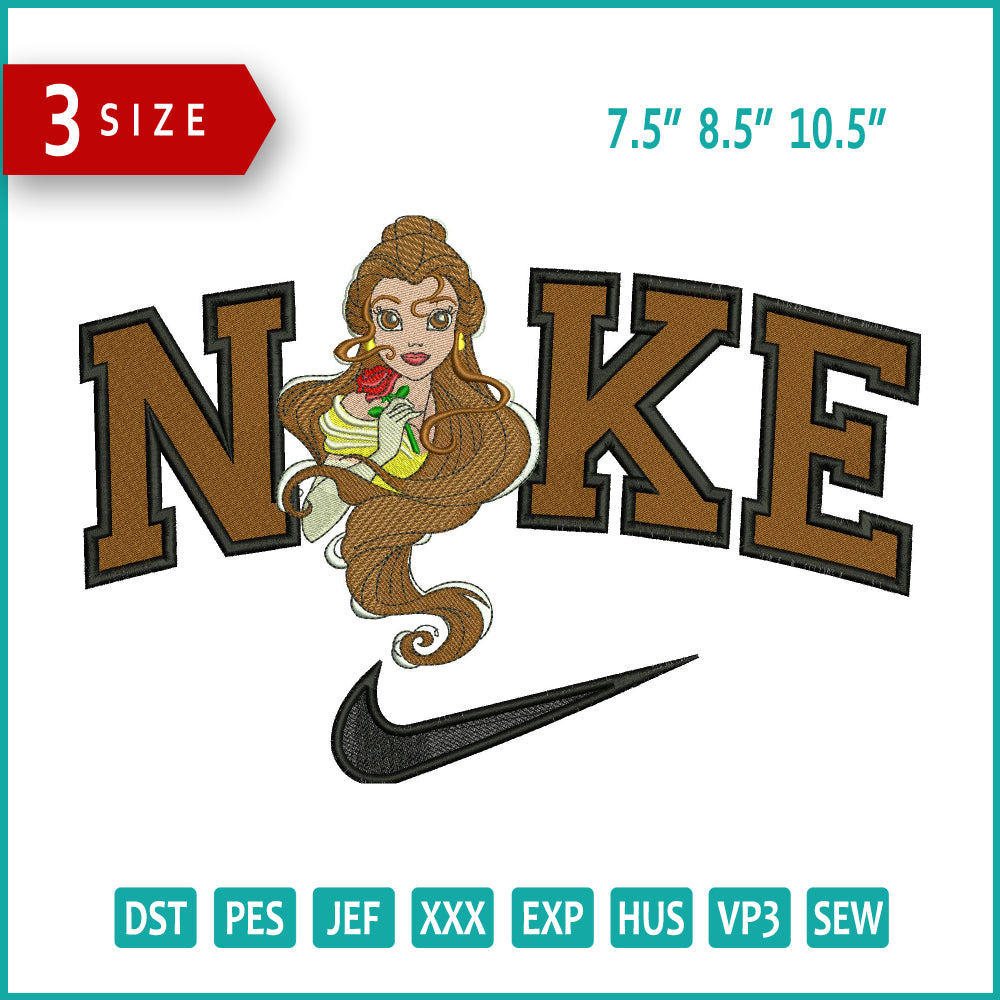 Nike Modern Belle Embroidery Design Files - 3 Size's