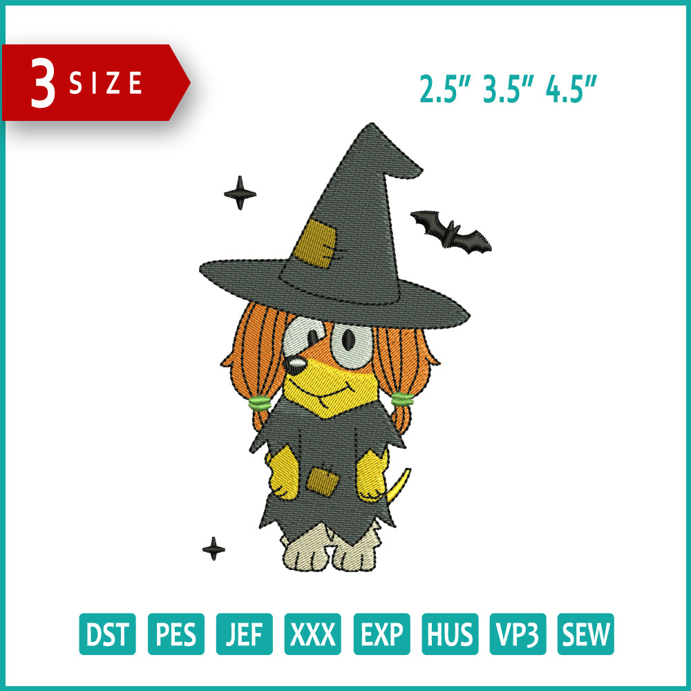 Bingo Witch Embroidery Files - 3 Size's