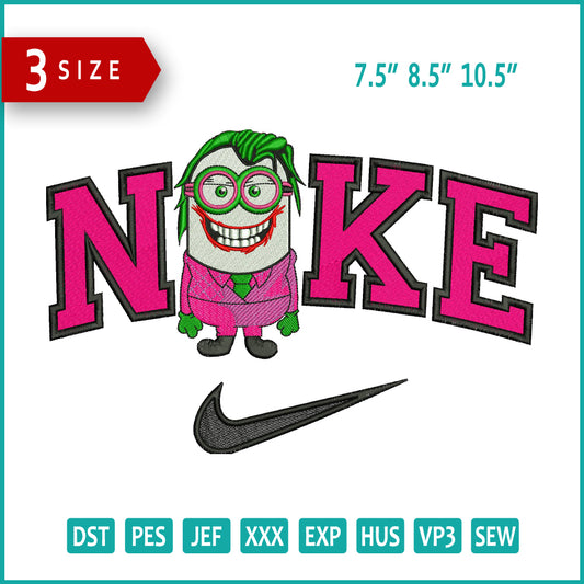 Nike Minion Joker Embroidery Design Files - 3 Size's