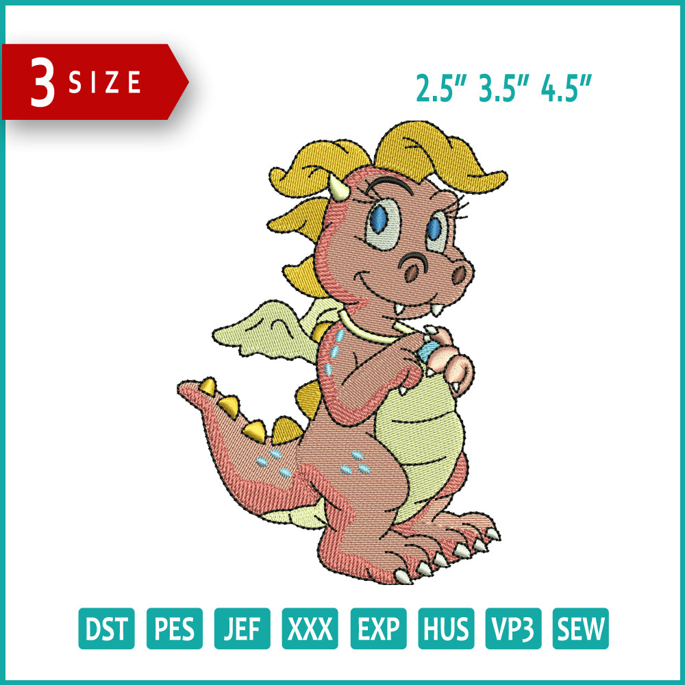 Cassie Dragon Tales Embroidery Design Files - 3 Size's