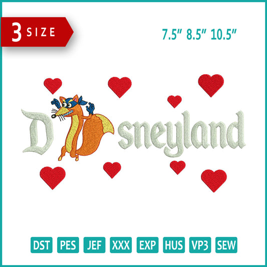 Swiper The Fox Disneyland Embroidery Design Files - 3 Size's