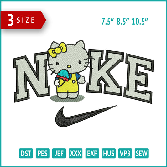 Nike Hello Kitty Embroidery Design Files - 3 Size's