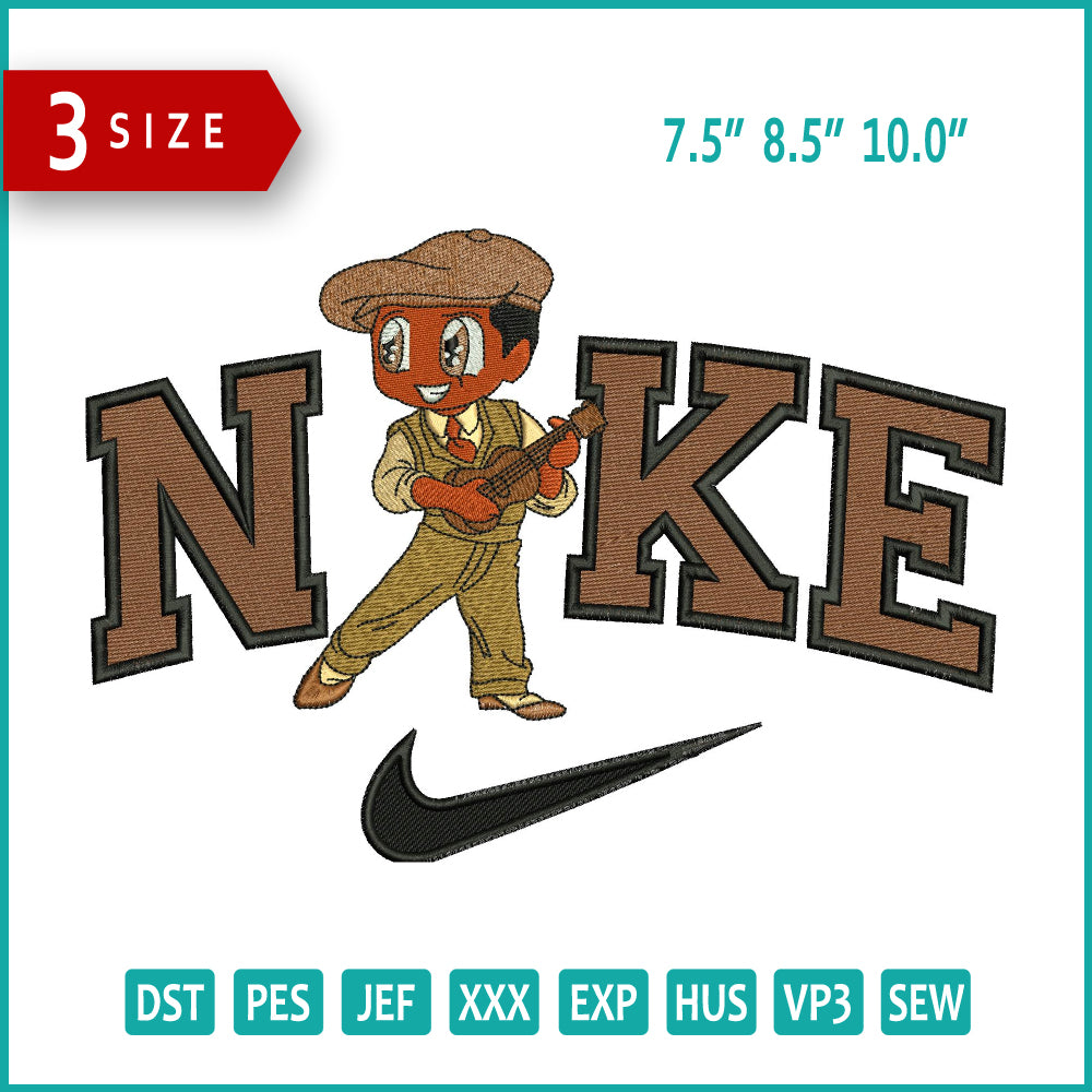 Nike Chibi Prince Naveen v2 Embroidery Design Files - 3 Size's