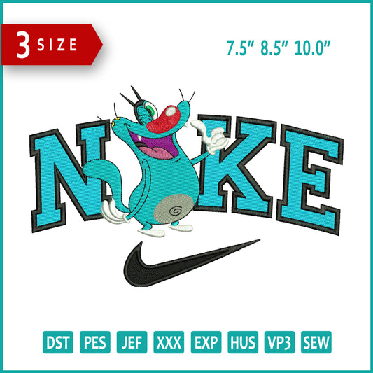 Nike Oggy Embroidery Design Files - 3 Size's