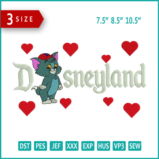 Chibi Tom Disneyland Embroidery Design Files - 3 Size's