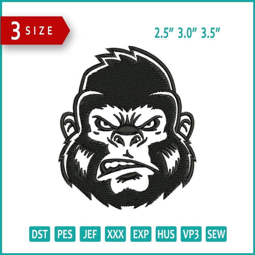 Godzilla Face Embroidery Design Files - 3 Size's – Online Embroidery ...