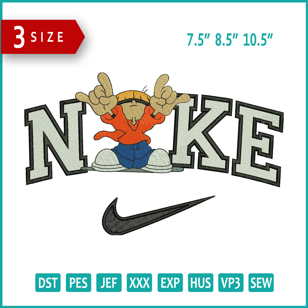 Nike Kids Next Door Number 4 Embroidery Design Files - 3 Size's