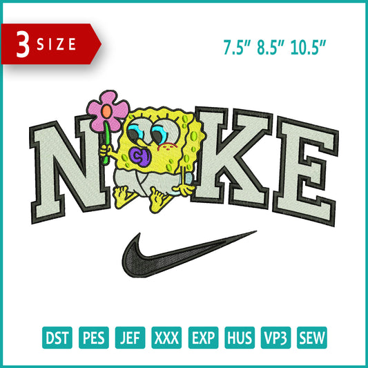 Nike Chibi SpongeBob Embroidery Design Files - 3 Size's