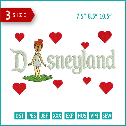 Wilma Disneyland Embroidery Design Files - 3 Size's