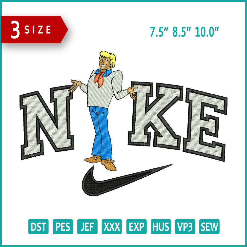 Nike Fred Jones Embroidery Design Files - 3 Size's