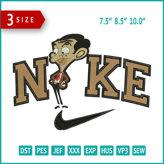 Nike Junior Mr Bean Embroidery Design Files - 3 Size's