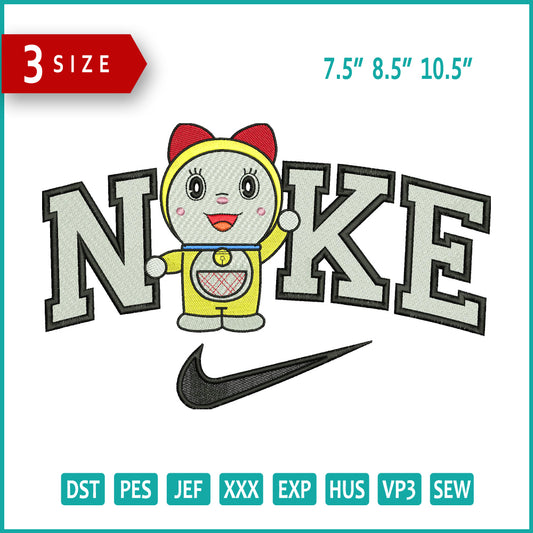 Nike Dorami Embroidery Design Files - 3 Size's