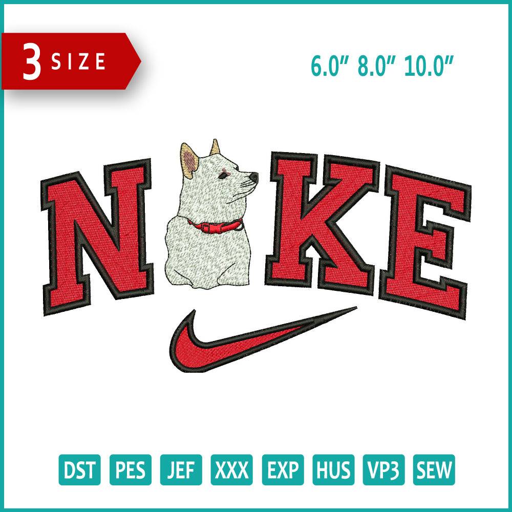 Dog Nike Embroidery Design Files - 3 Size's