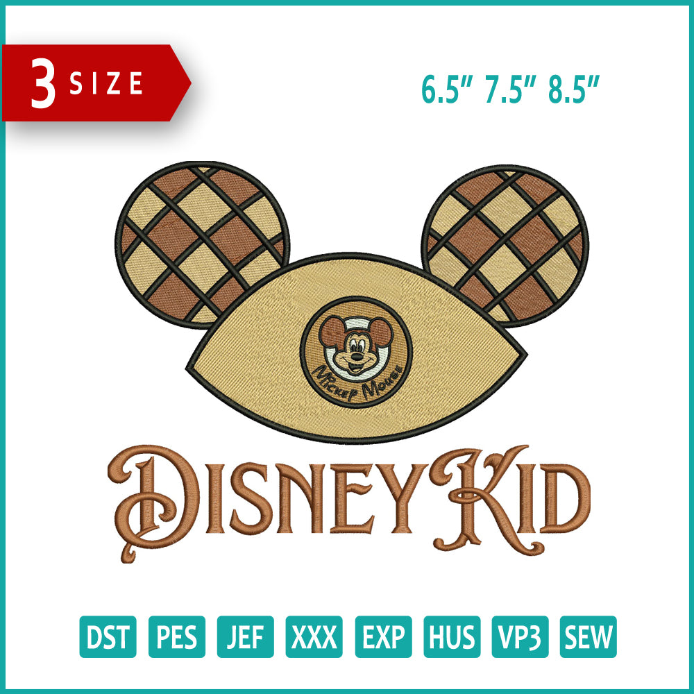 Disney Kid Embroidery Design Files - 3 Size's