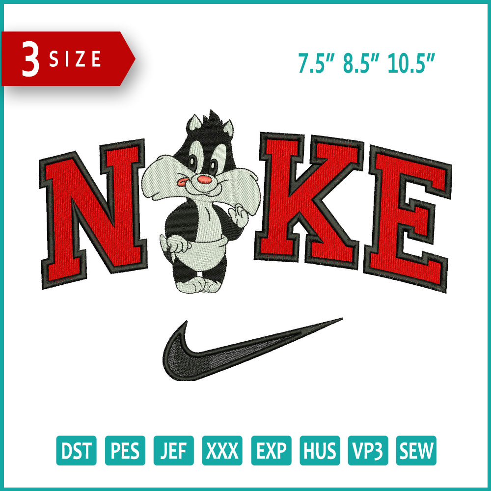 Nike Baby Sylvester Embroidery Design Files - 3 Size's