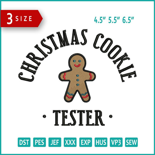 Christmas Cookie Embroidery Design Files - 3 Size's