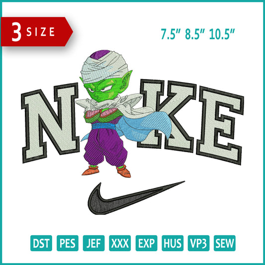 Nike Chibi Piccolo Embroidery Design Files - 3 Size's