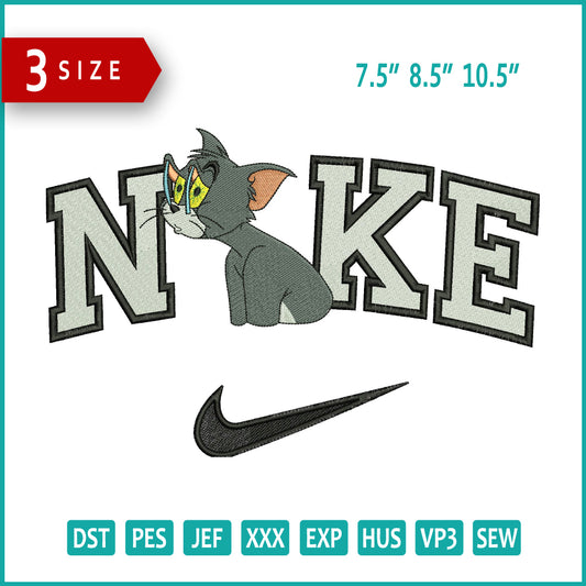 Nike Tired Tom Embroidery Design Files - 3 Size's