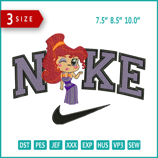 Nike Chibi Megara Embroidery Design Files - 3 Size's