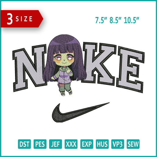 Nike Chibi Hinata Embroidery Design Files - 3 Size's