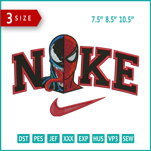 Nike Spider Venom Embroidery Design Files - 3 Size's