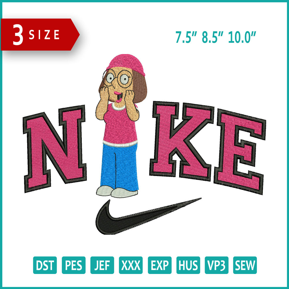 Nike Meg Griffin Embroidery Design Files - 3 Size's