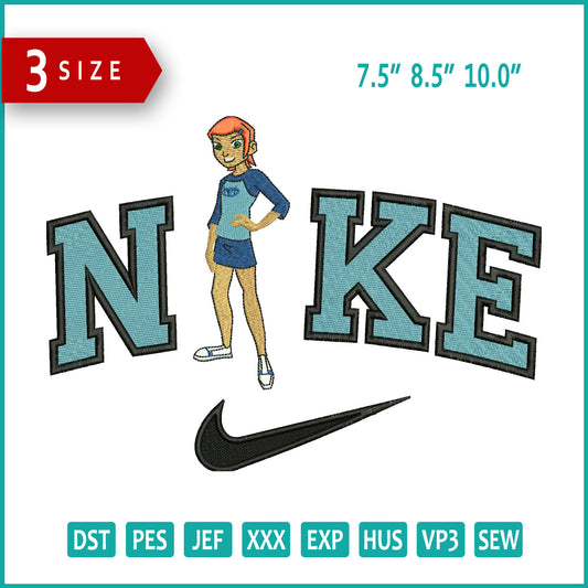 NIke Young Gwen Embroidery Design Files - 3 Size's