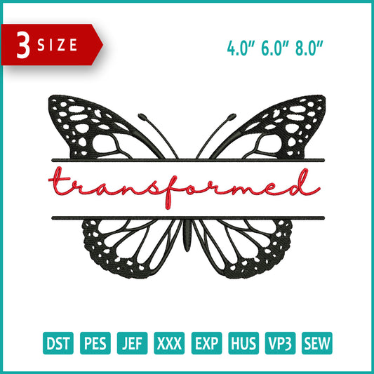 Butterfly Embroidery Design Files - 3 Size's