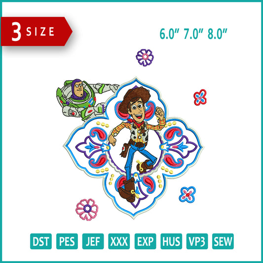 The Toy Story v2 Embroidery Design Files - 3 Size's