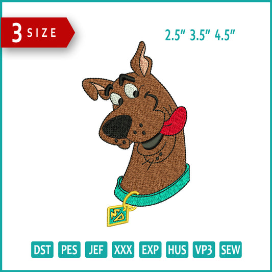 Scooby Doo Embroidery Design Files - 3 Size's