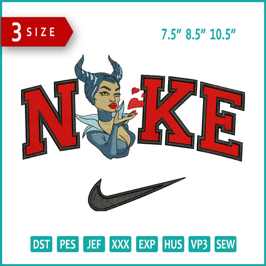 Nike Maleficent Embroidery Design Files - 3 Size's