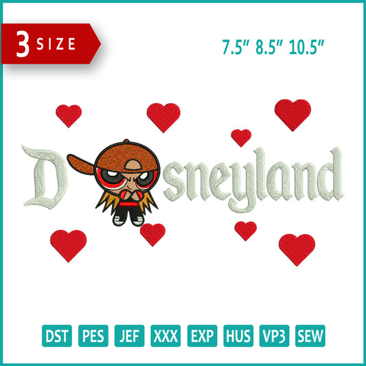 Brick Disneyland Embroidery Design Files - 3 Size's