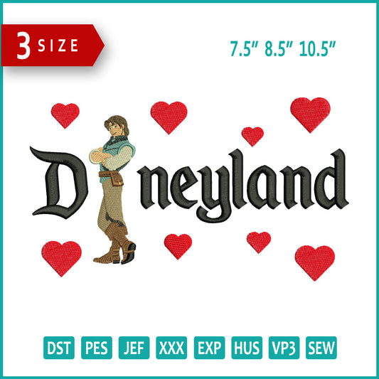 Flynn Rider v1 Disneyland Embroidery Design Files - 3 Sizes