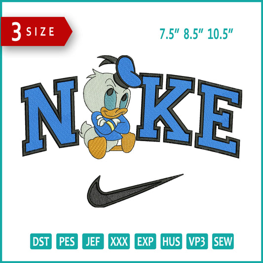 Nike Baby Donald Duck Embroidery Design Files - 3 Size's