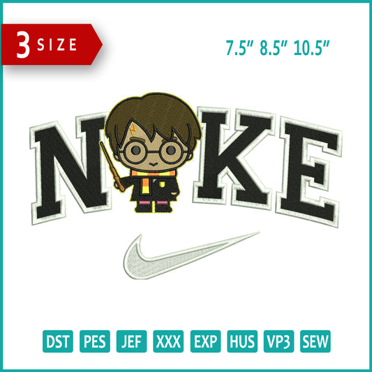 Nike Chibi Harry Potter Embroidery Design Files - 3 Size's