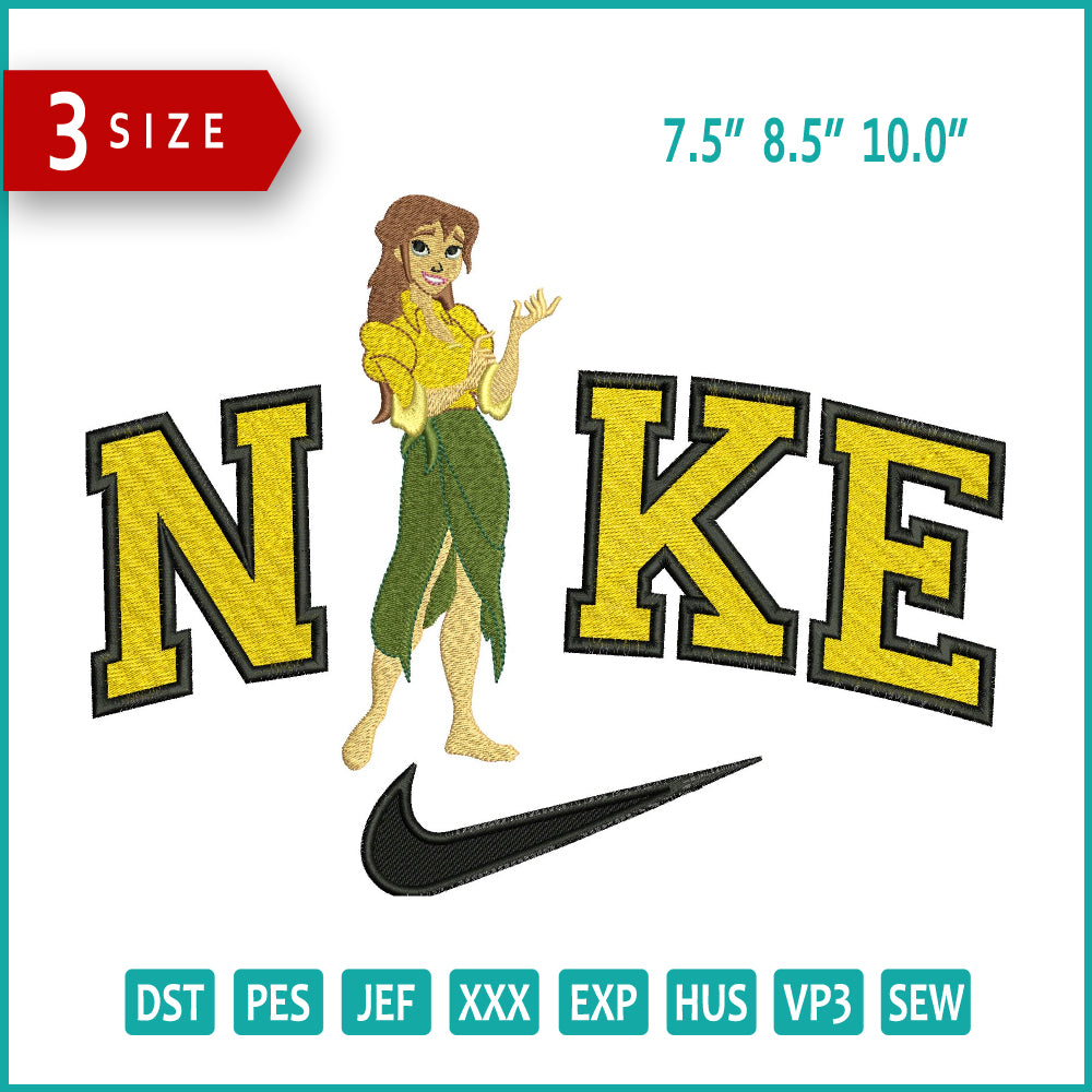 Nike Jane Porter v1 Embroidery Design Files - 3 Size's