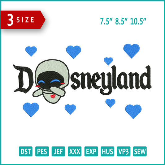 Eva Disneyland Embroidery Design Files - 3 Size's