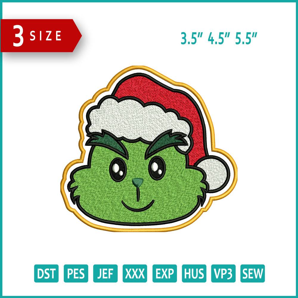 Baby Grinch v2 Embroidery Design Files - 3 Size's