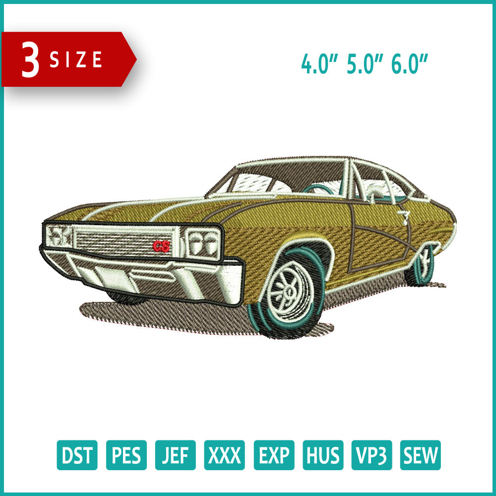 Buick Skylark 1970 Embroidery Design Files - 3 Size's