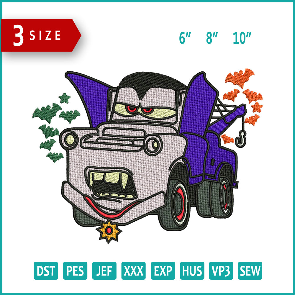 Mater Vampire Embroidery Design Files - 3 Size's