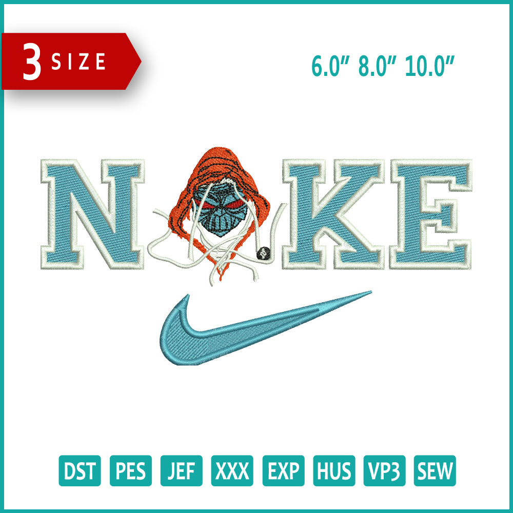 Nike Evil Embroidery Design Files - 3 Size's