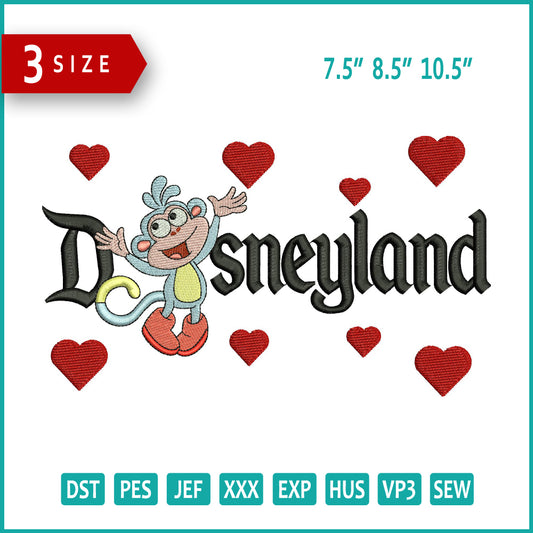 Boots v1 Disneyland Embroidery Design Files - 3 Sizes